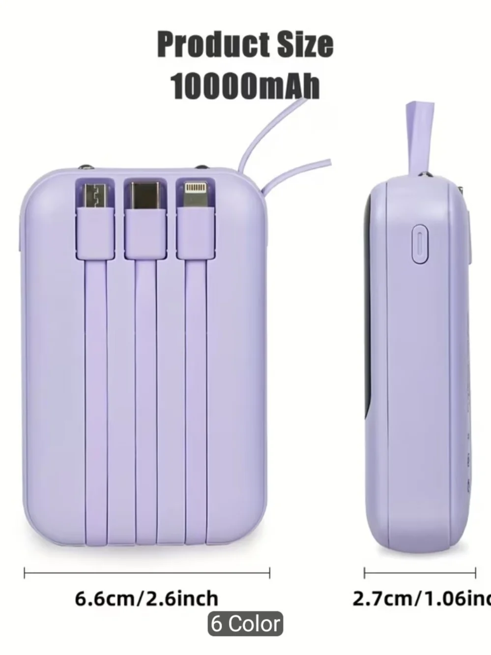 Portable Power Bank Charger - Lavender